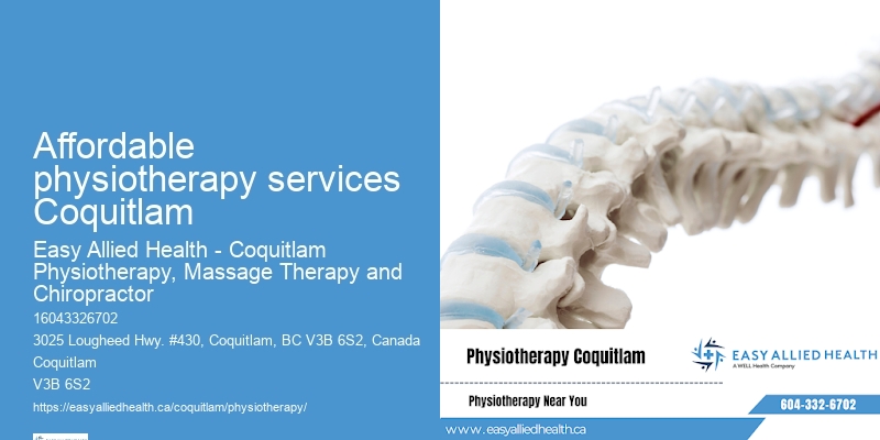 Affordable physiotherapy services Coquitlam