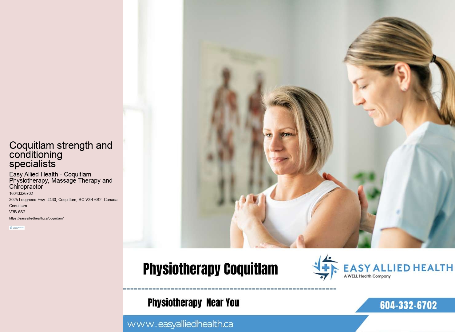 Physiotherapist In Coquitlam