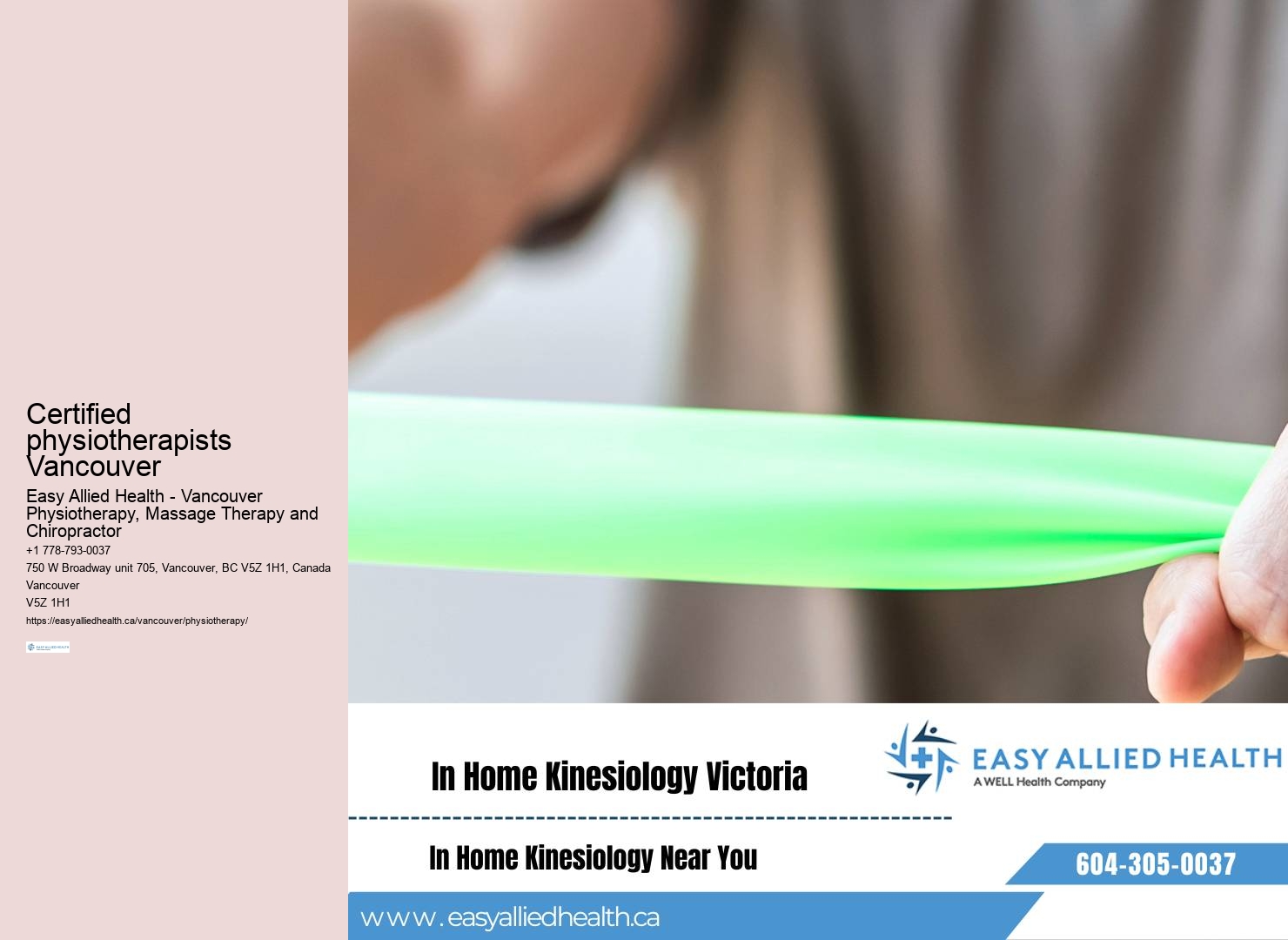 Physiotherapy exercises Vancouver