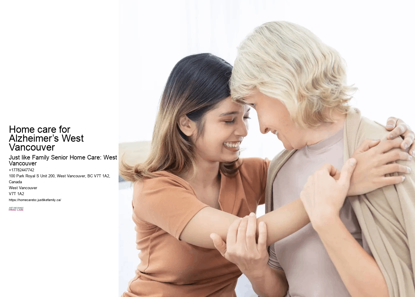 Home care for stroke patients Home care for Alzheimer’s West Vancouver