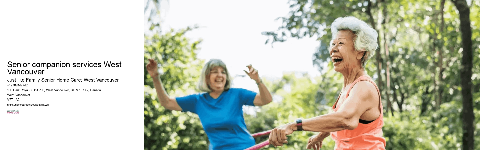 Home care management Senior companion services West Vancouver