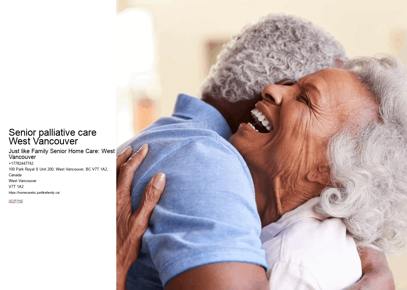 Senior home care aides Senior palliative care West Vancouver