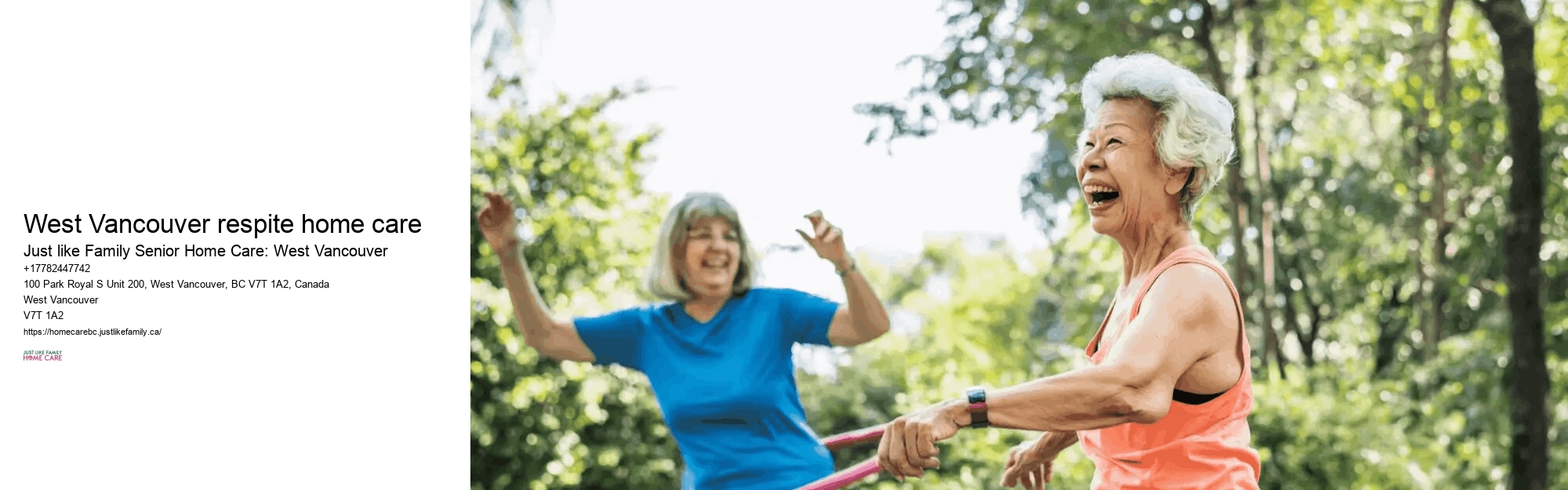 Senior companionship services West Vancouver respite home care