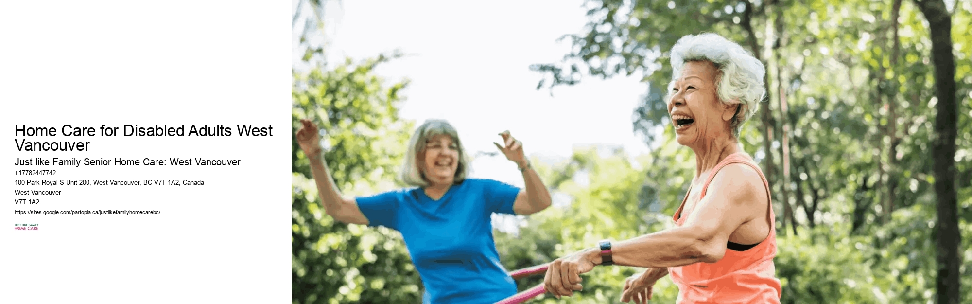 Elderly home care providers Home Care for Disabled Adults West Vancouver