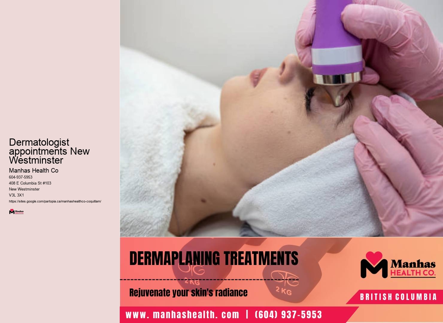 Skin care consultations in New Westminster