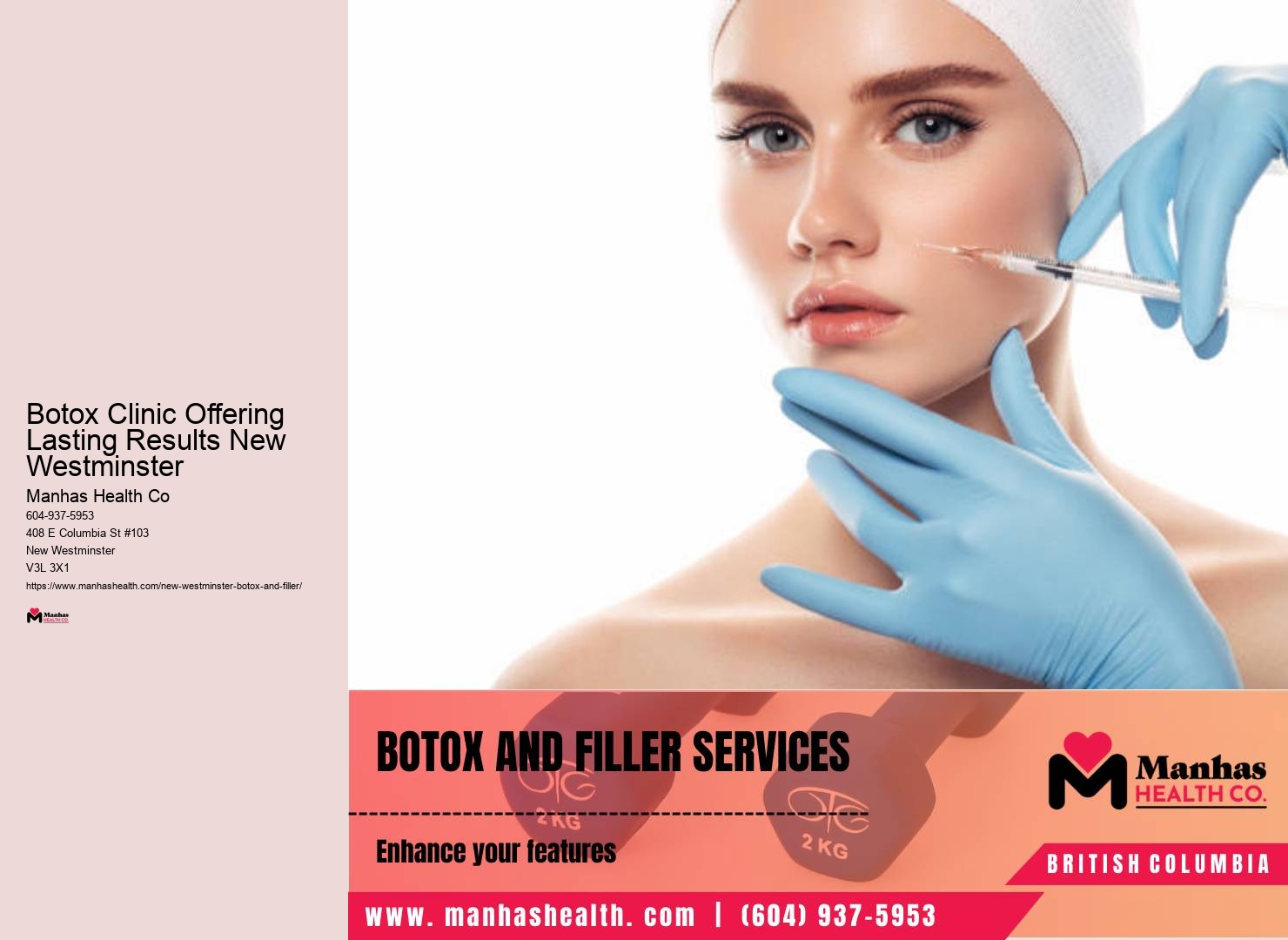 Smooth forehead with Botox New Westminster