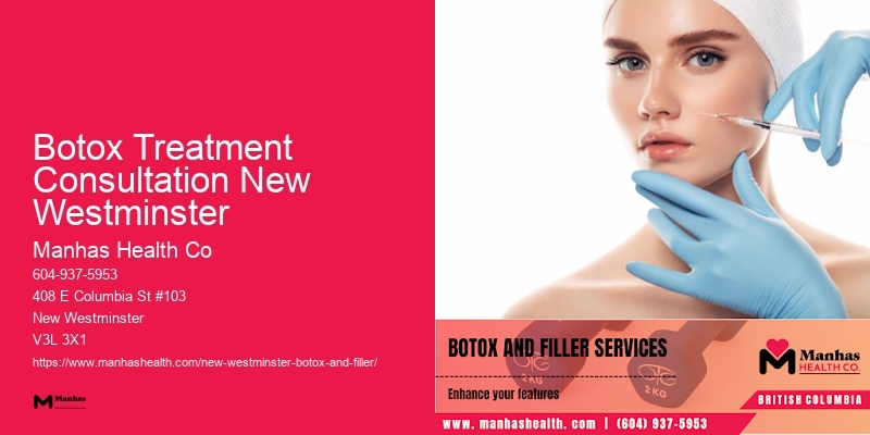 Botox to relax facial muscles Botox Treatment Consultation New Westminster