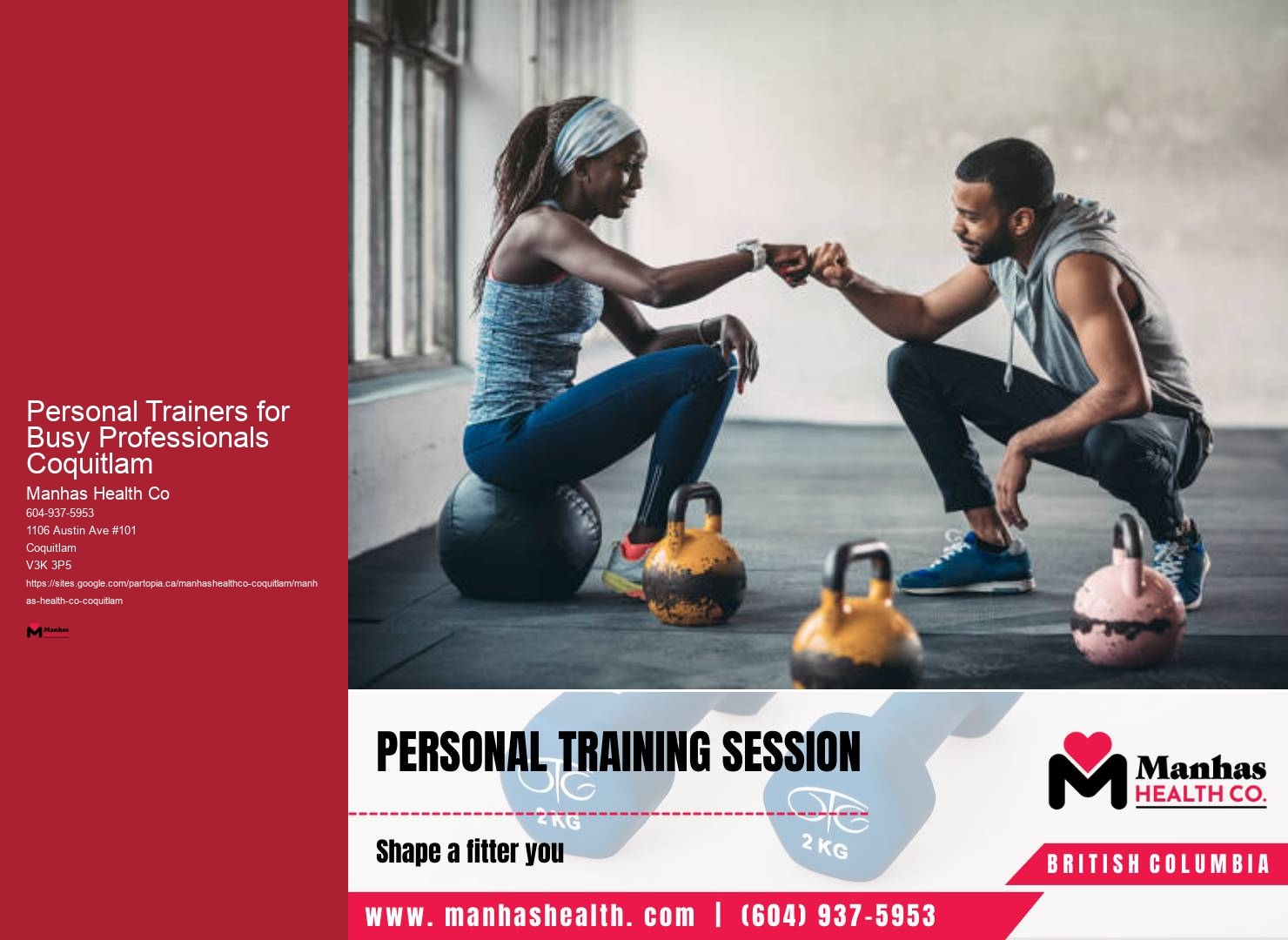Personal Trainers for Overall Fitness Personal Trainers for Busy Professionals Coquitlam