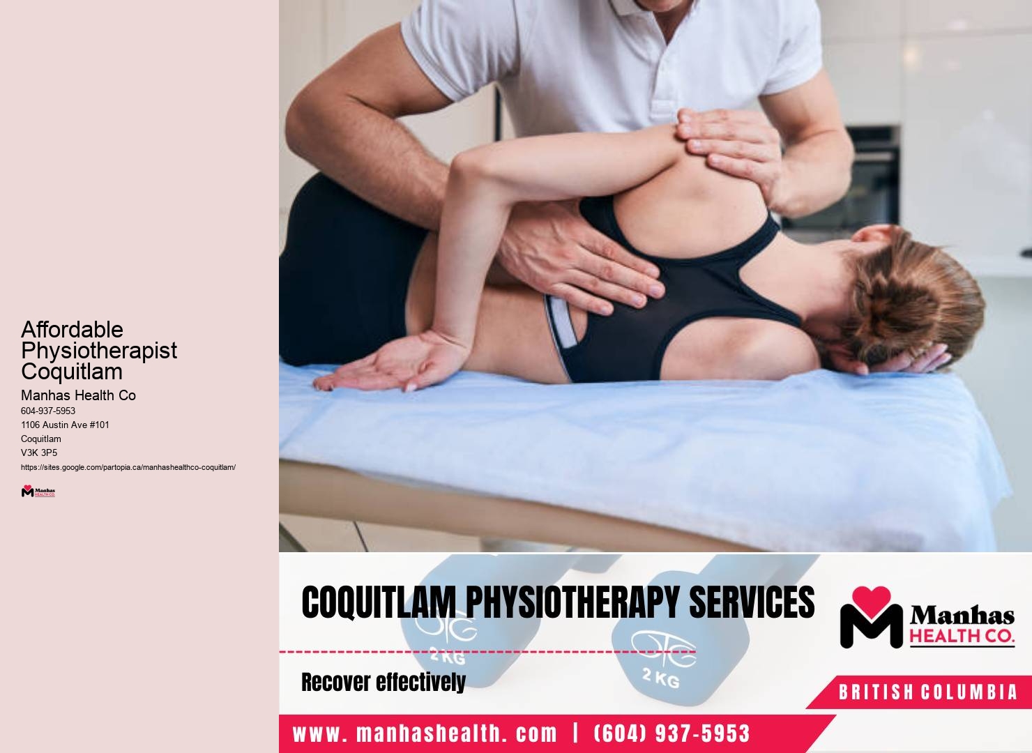 Affordable Physiotherapist Coquitlam clinic for orthopedic physiotherapy