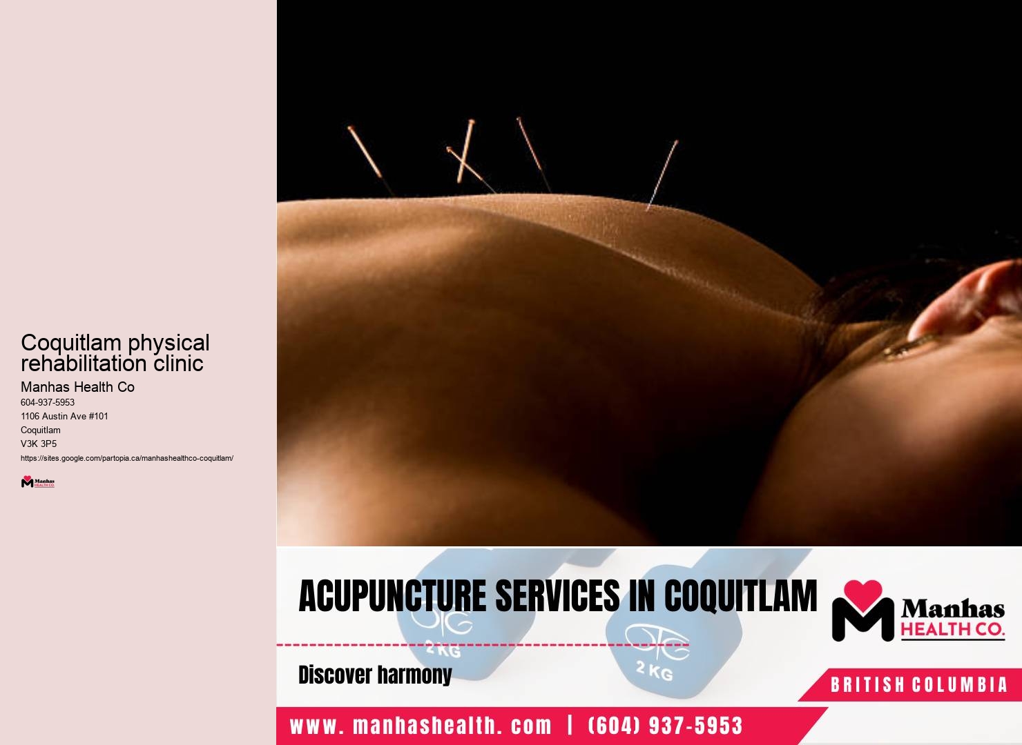 Coquitlam physical rehabilitation clinic physical therapy clinic with convenient parking