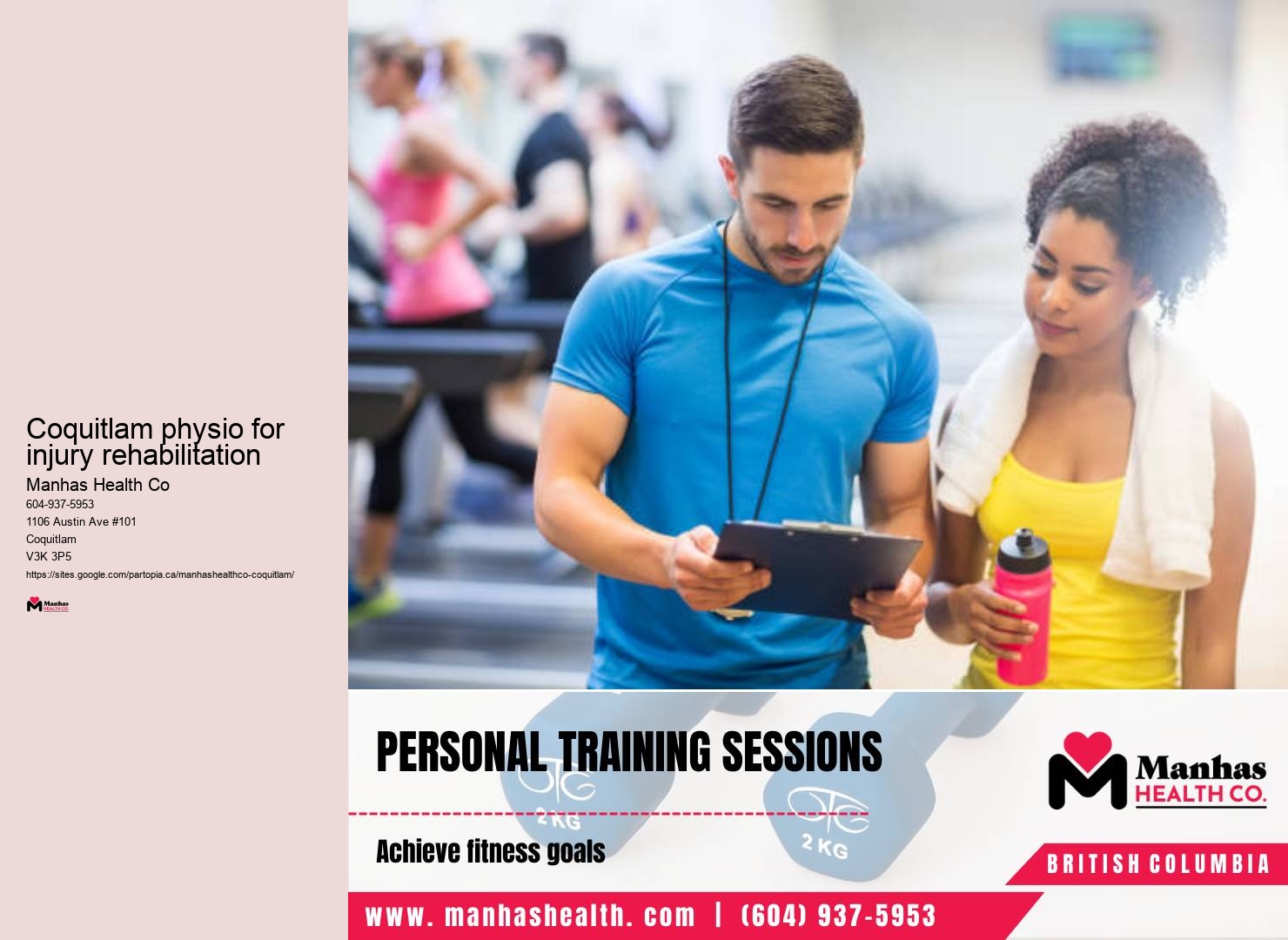 Experienced Coquitlam physio for injury rehabilitation physiotherapists