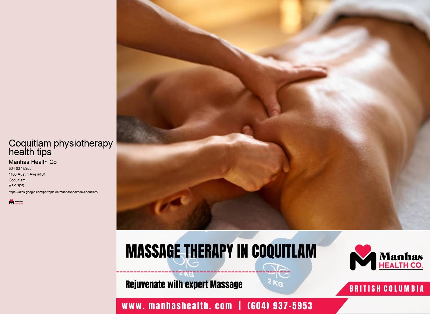 Coquitlam physiotherapy health tips physical therapy cost breakdown