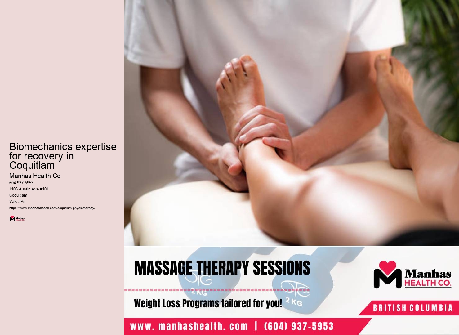 Expert sports injury clinic in Coquitlam