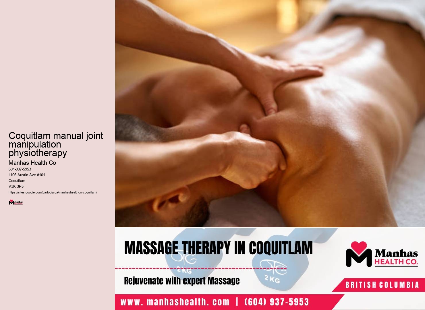 Sports physiotherapy Coquitlam manual joint manipulation physiotherapy