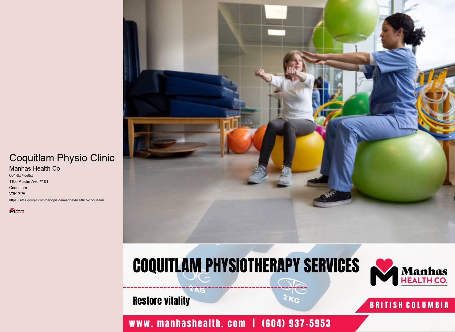 Geriatric physiotherapy Coquitlam Physio Clinic