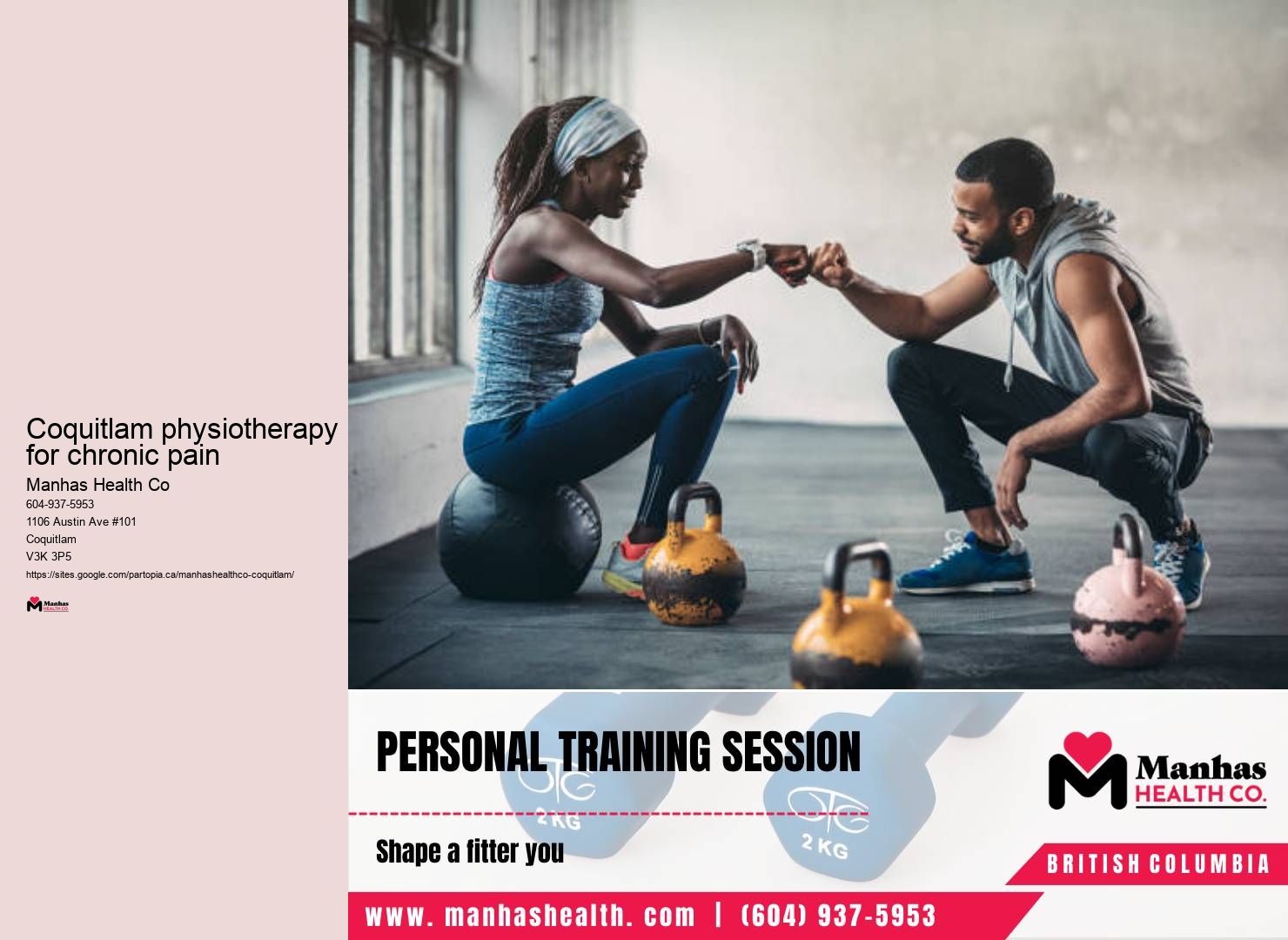 Sports injury rehab programs Coquitlam physiotherapy for chronic pain