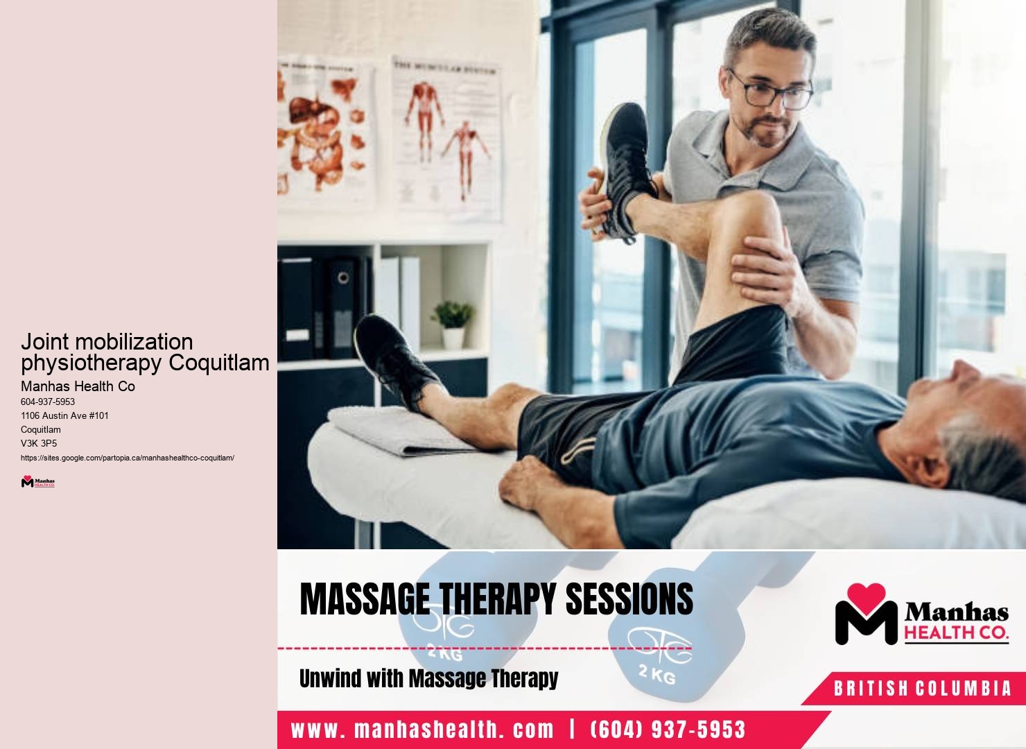 Shoulder pain physiotherapy Joint mobilization physiotherapy Coquitlam