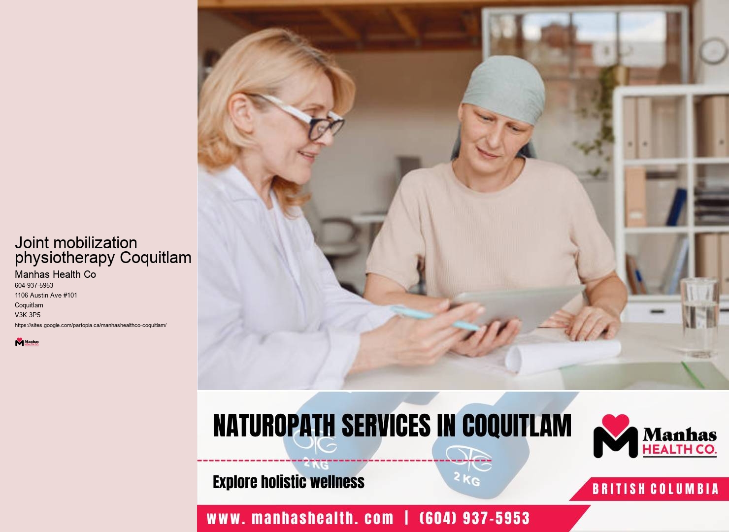 Local physiotherapy services Joint mobilization physiotherapy Coquitlam