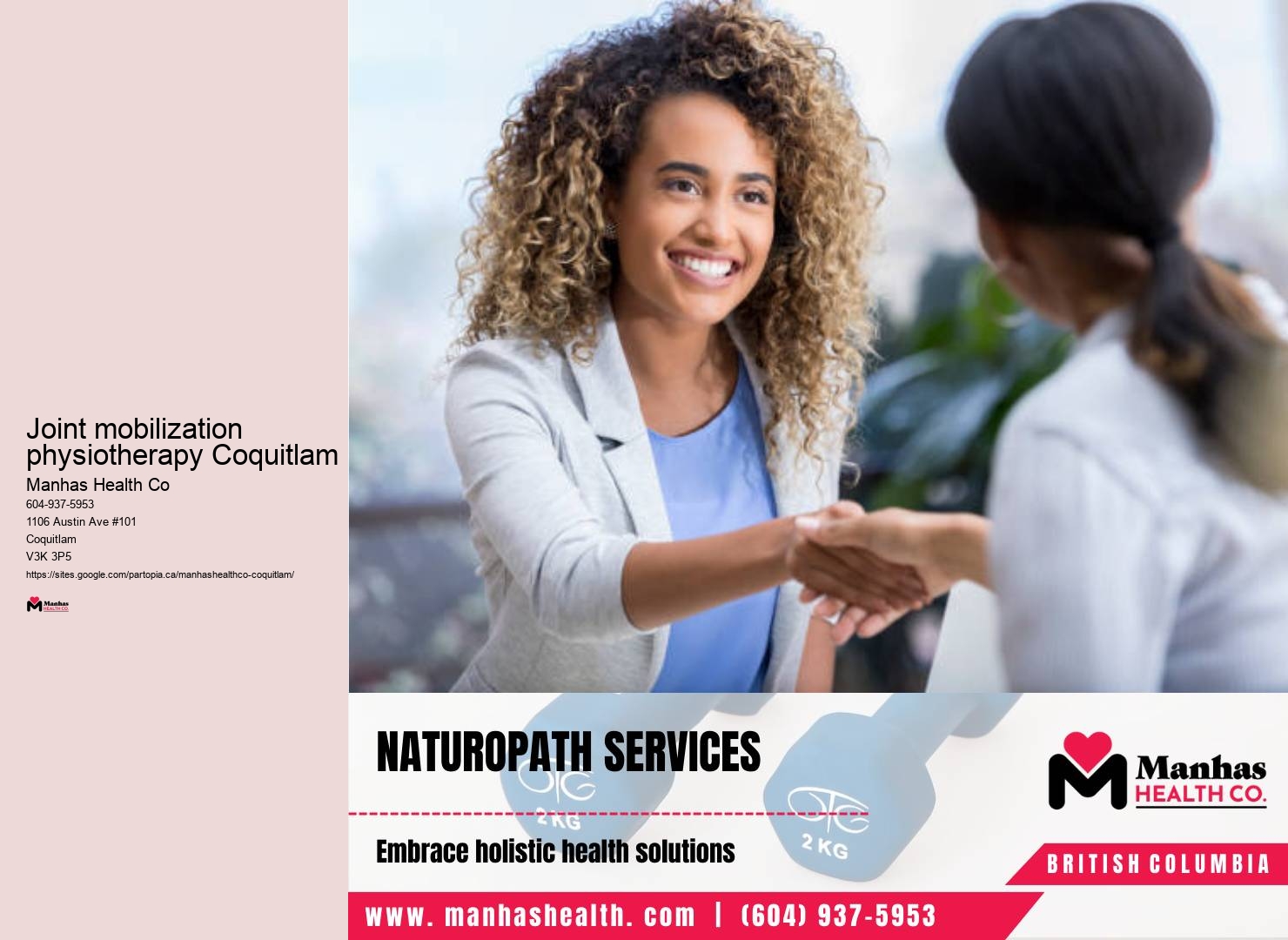 Physiotherapy Services Joint mobilization physiotherapy Coquitlam