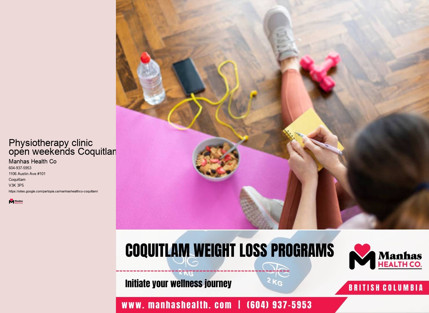 Physiotherapy clinic open weekends Coquitlam physiotherapy for scoliosis