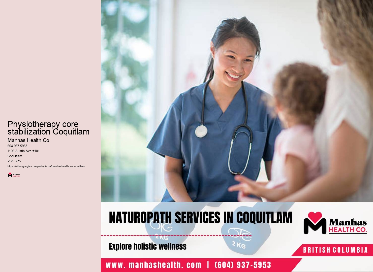 Physiotherapy for whiplash Physiotherapy core stabilization Coquitlam