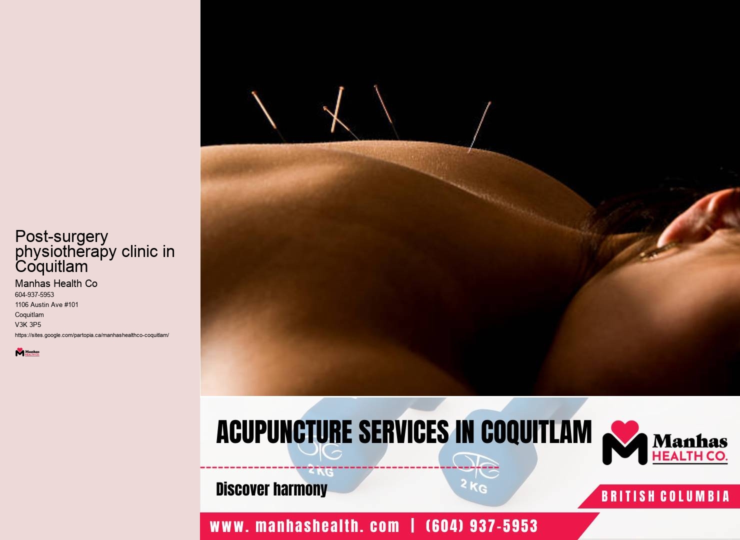Convenient home physiotherapy Post-surgery physiotherapy clinic in Coquitlam