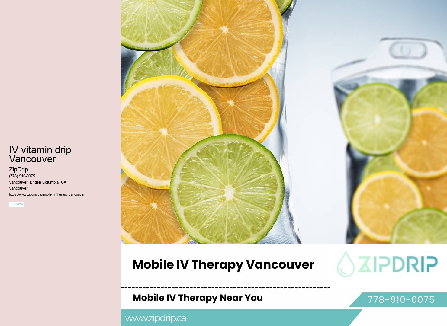 IV vitamin drip Vancouver IV drip hydration infusion hydration
