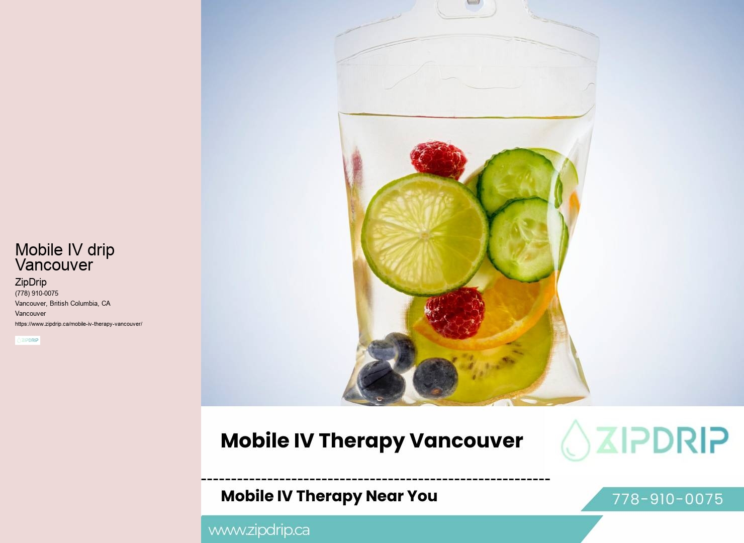 Mobile IV drip Vancouver IV hydration specialist service