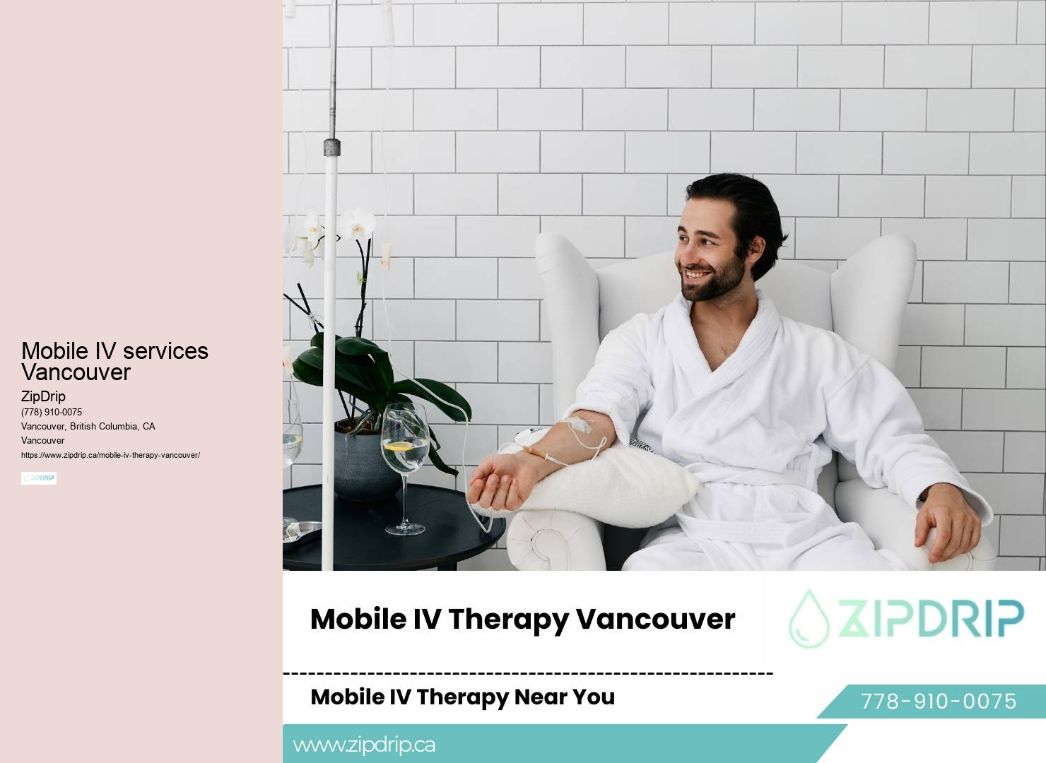 Mobile IV services Vancouver IV hydration infusion hydration