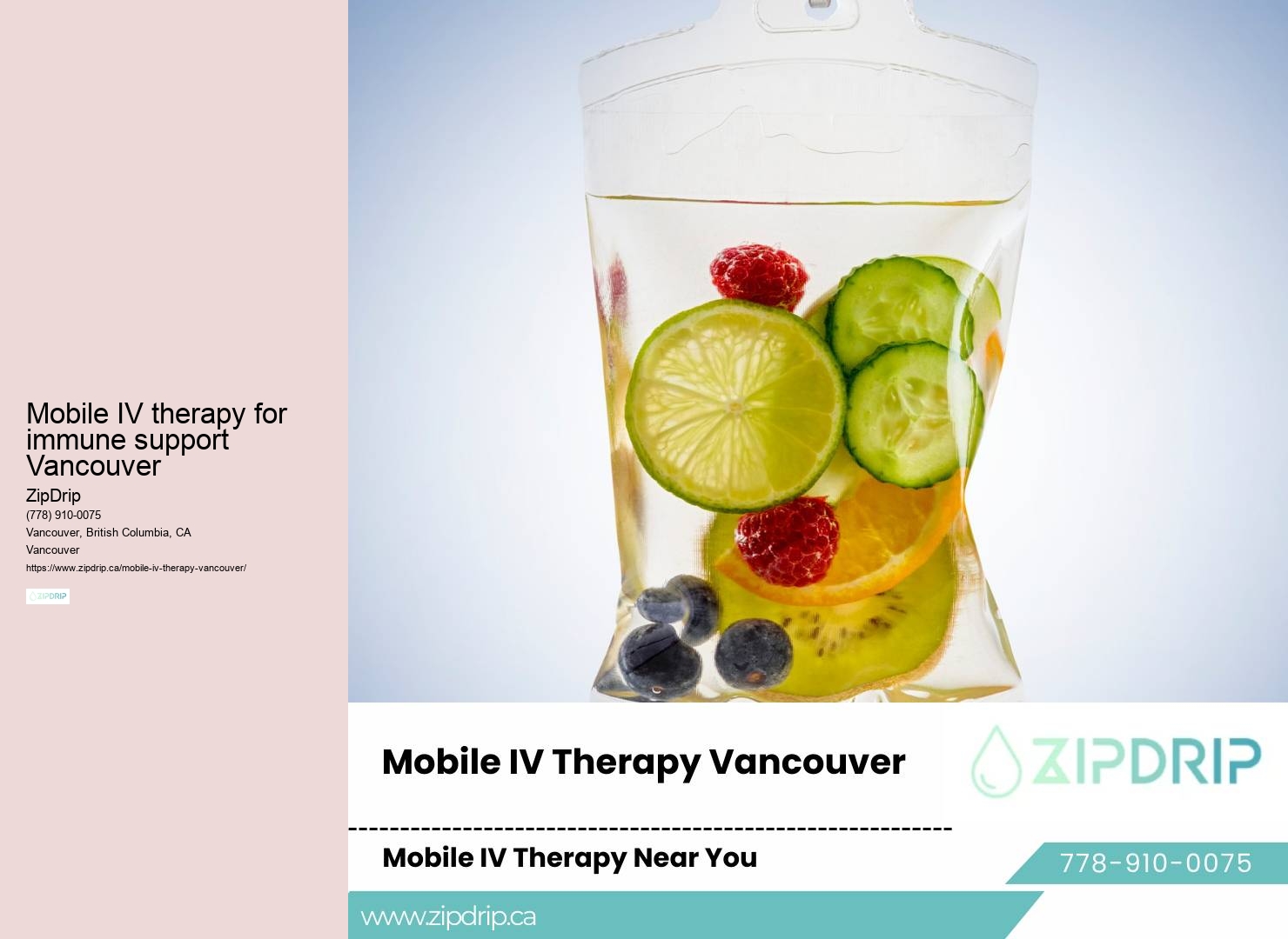 IV therapy house service Mobile IV therapy for immune support Vancouver