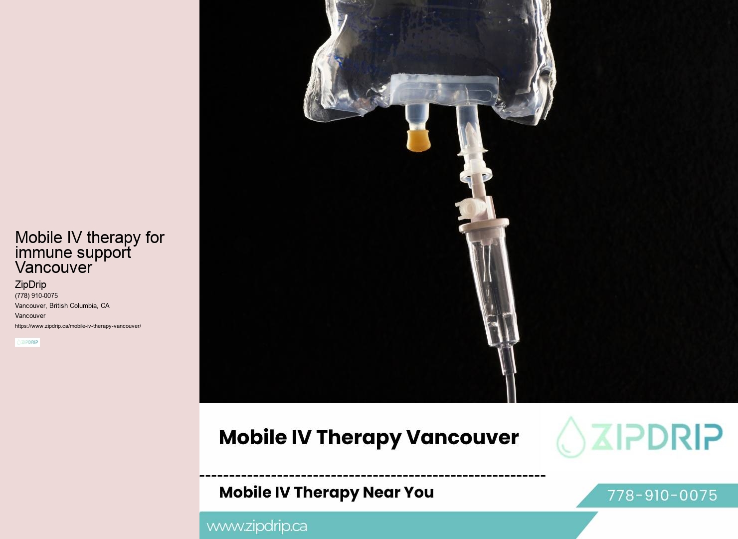 IV hydration on wheels Mobile IV therapy for immune support Vancouver