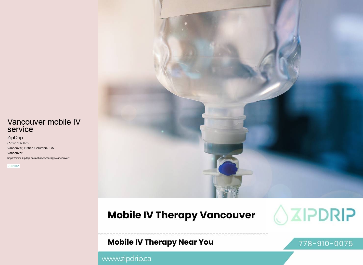 Mobile detox IV Vancouver mobile IV service