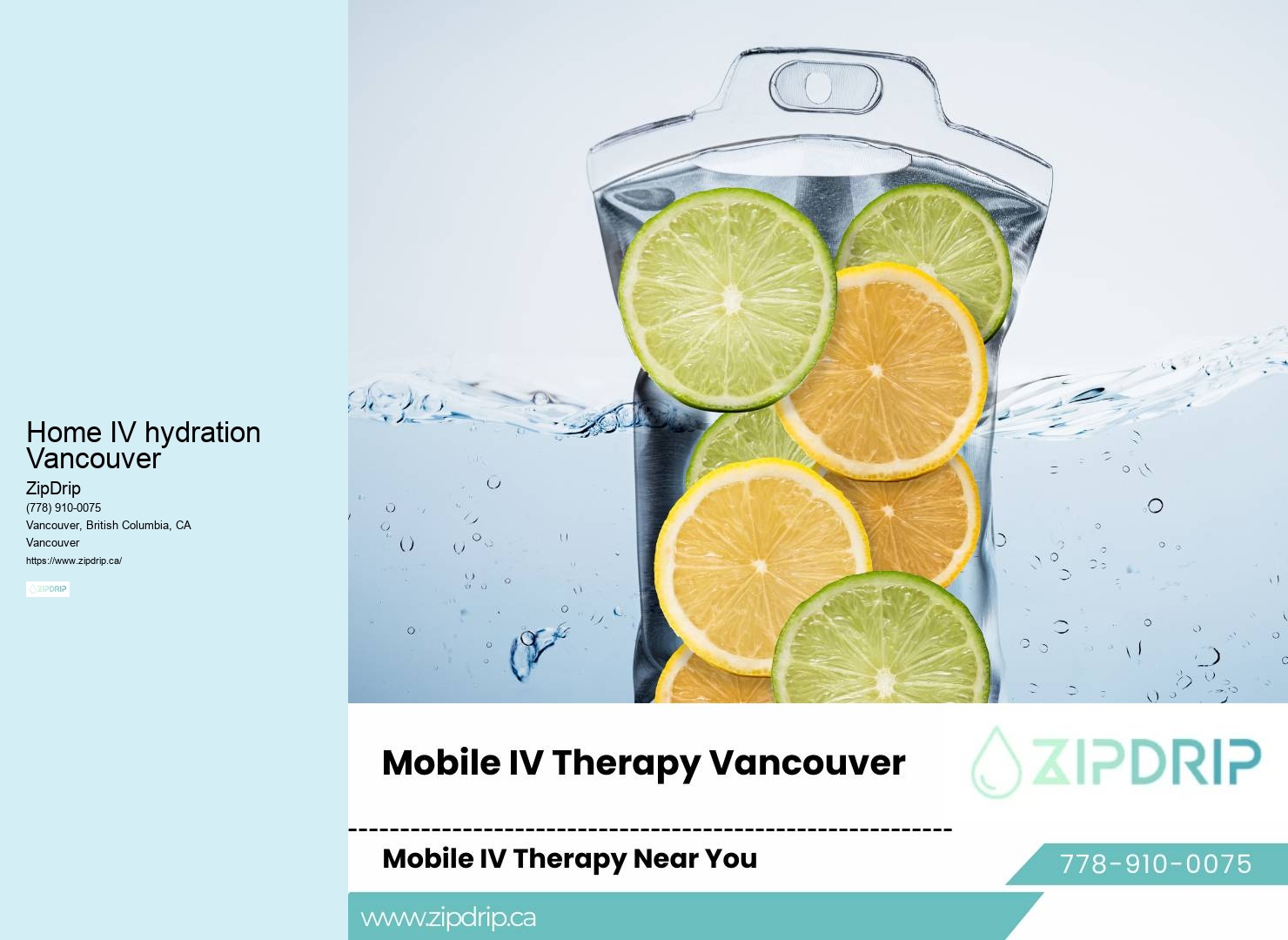 Mobile IV therapy for energy boost Home IV hydration Vancouver