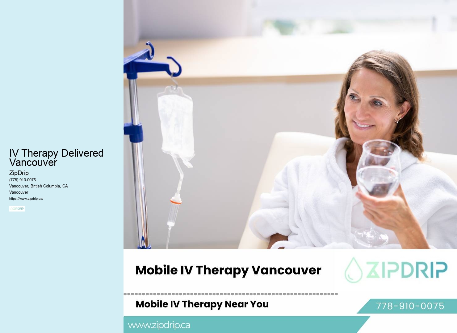 Mobile Vitamin Infusion Therapy IV Therapy Delivered Vancouver
