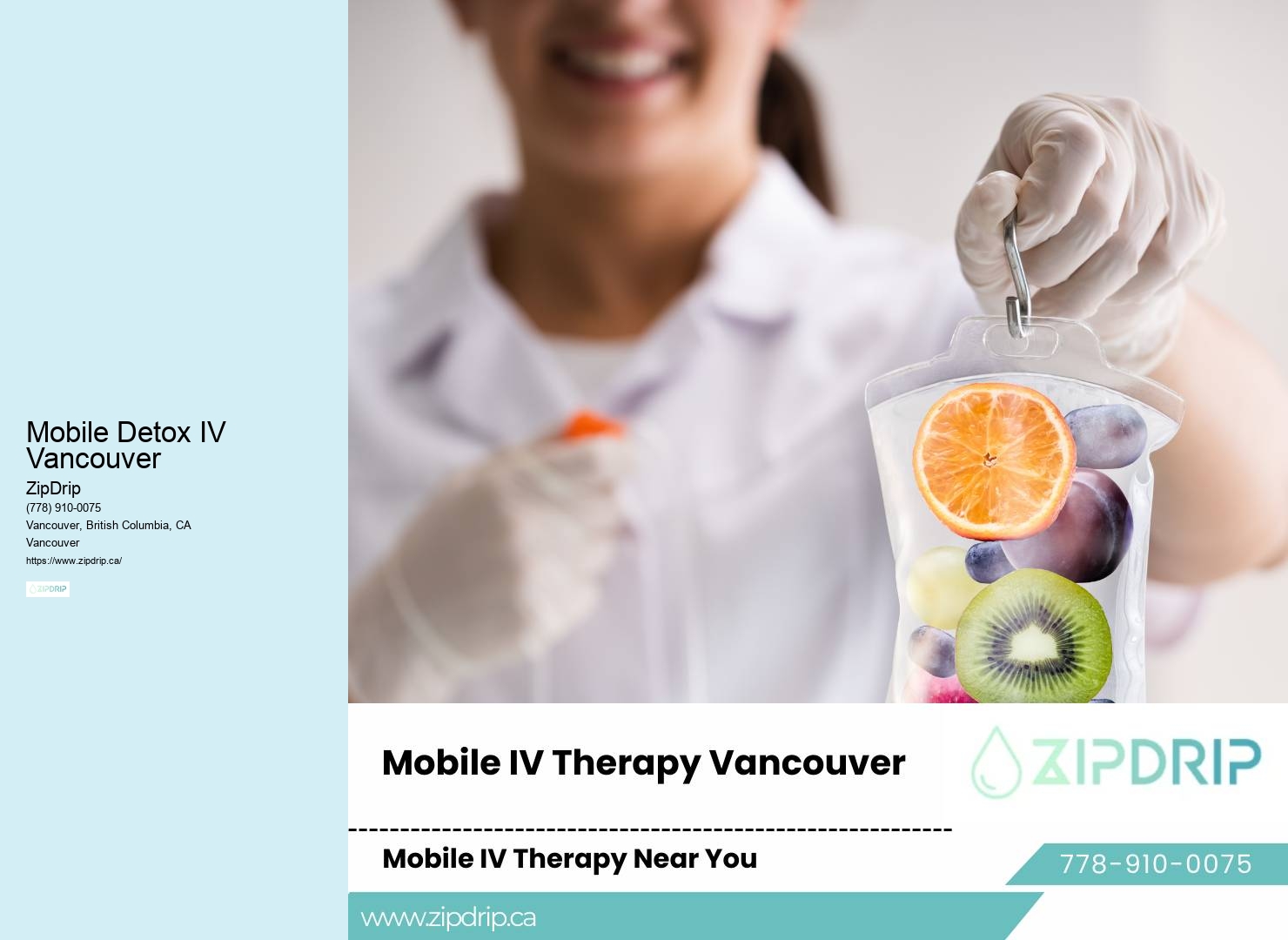 Mobile Detox IV Vancouver Mobile NAD+ IV Therapy
