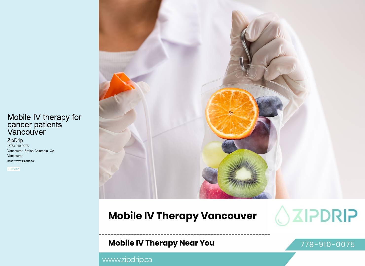 Mobile IV therapy for cancer patients Vancouver Mobile Vitamin Boost Therapy