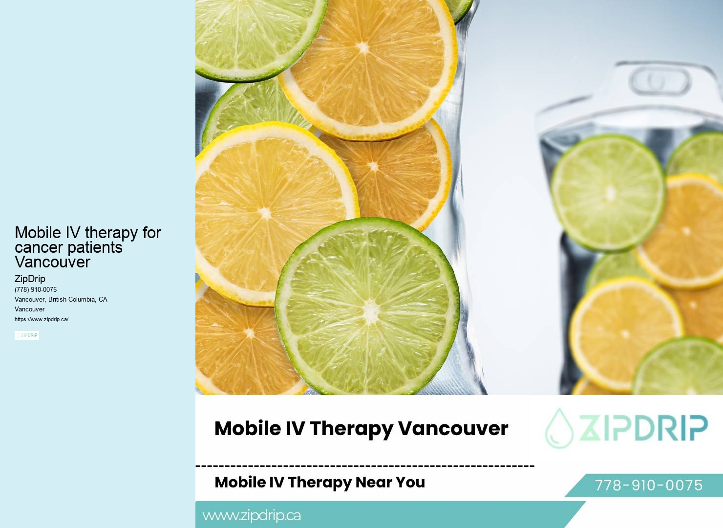 At-Home Rehydration IV Mobile IV therapy for cancer patients Vancouver