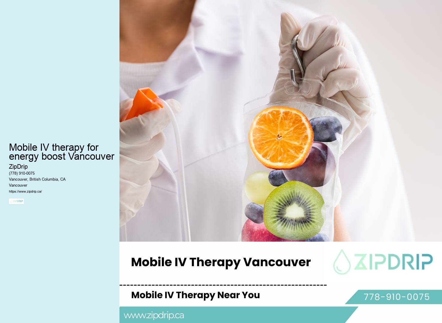 Rapid IV Therapy Mobile IV therapy for energy boost Vancouver