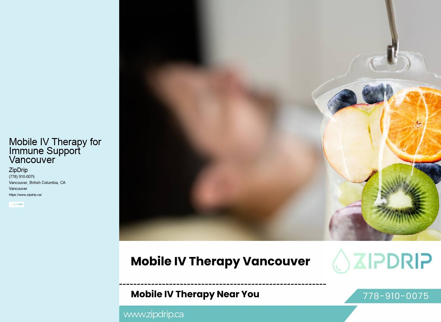 Mobile IV Therapy for Immune Support Vancouver Mobile Mood Enhancement IV