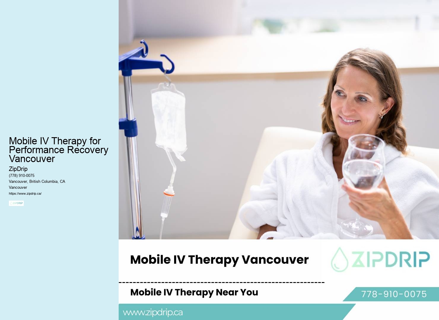 Mobile IV Therapy for Performance Recovery Vancouver Mobile IV Drip Therapy