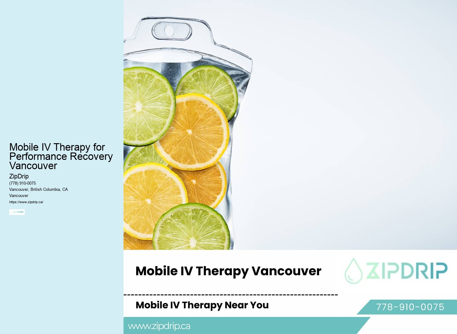 Mobile IV Therapy for Performance Recovery Vancouver At-Home IV Infusions