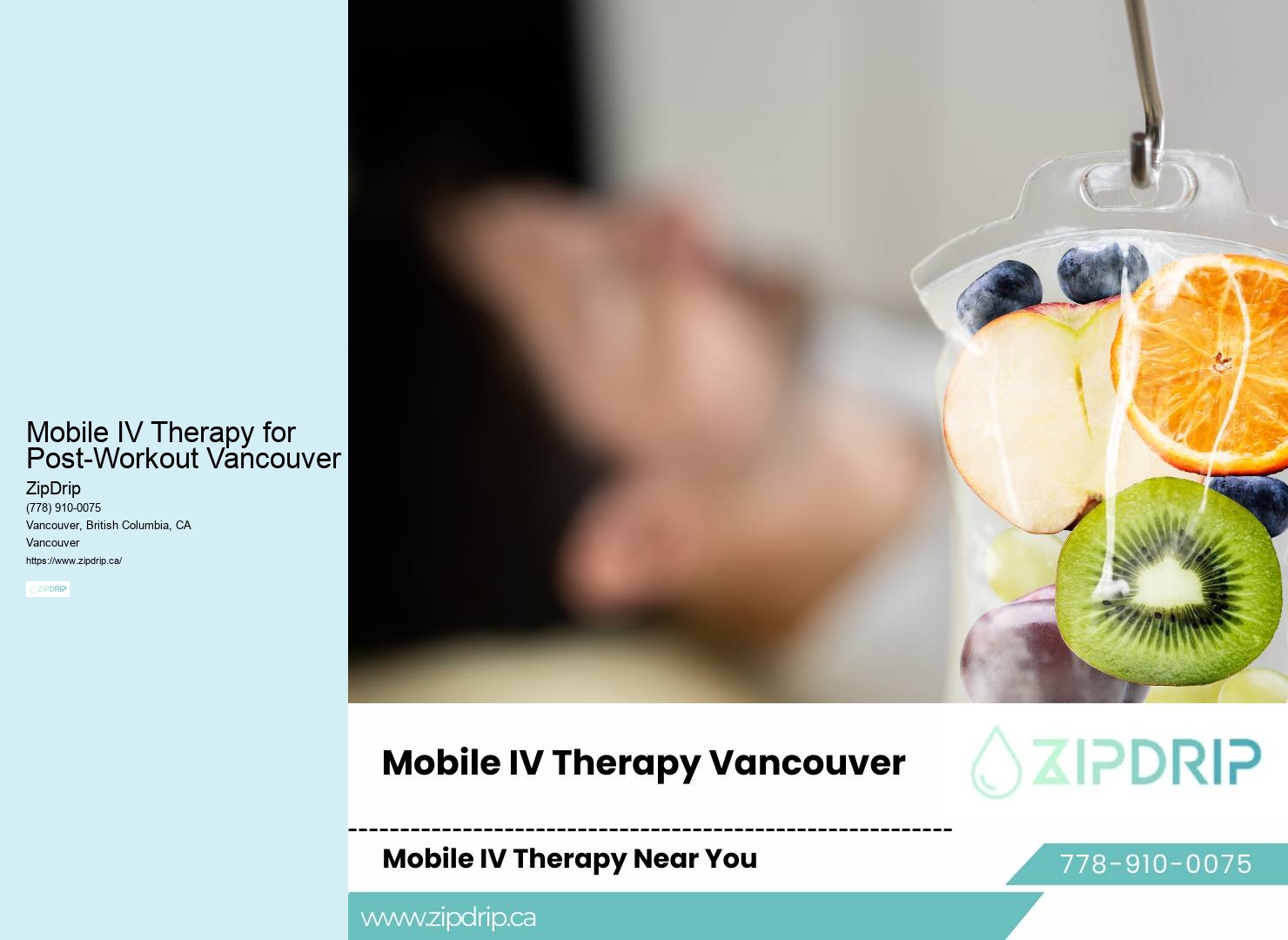 On-demand IV treatments for wellness Mobile IV Therapy for Post-Workout Vancouver