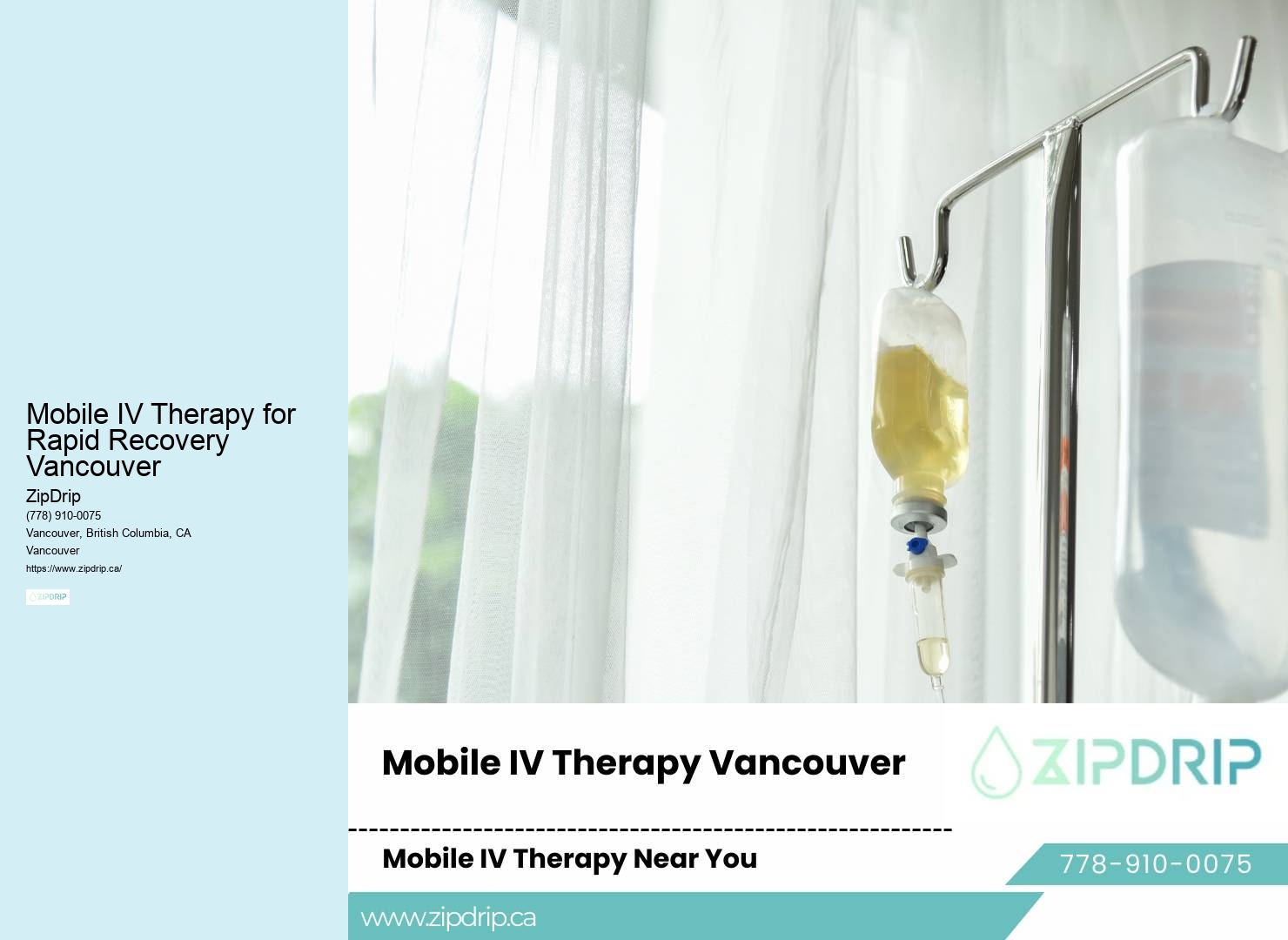 Mobile IV Therapy for Rapid Recovery Vancouver Mobile IV Therapy at Your Door