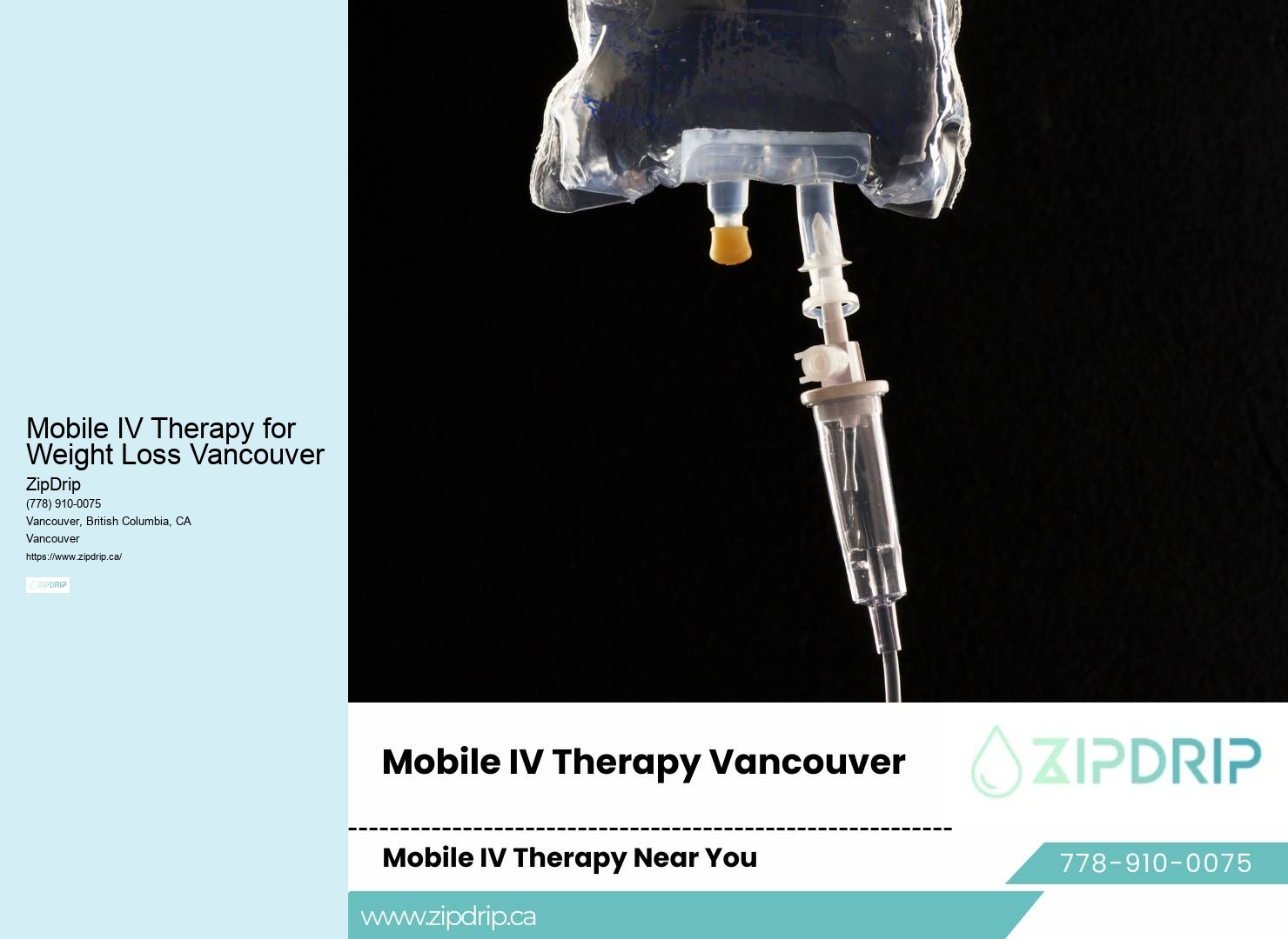 Mobile IV Therapy for Weight Loss Vancouver IV Therapy for Detoxification