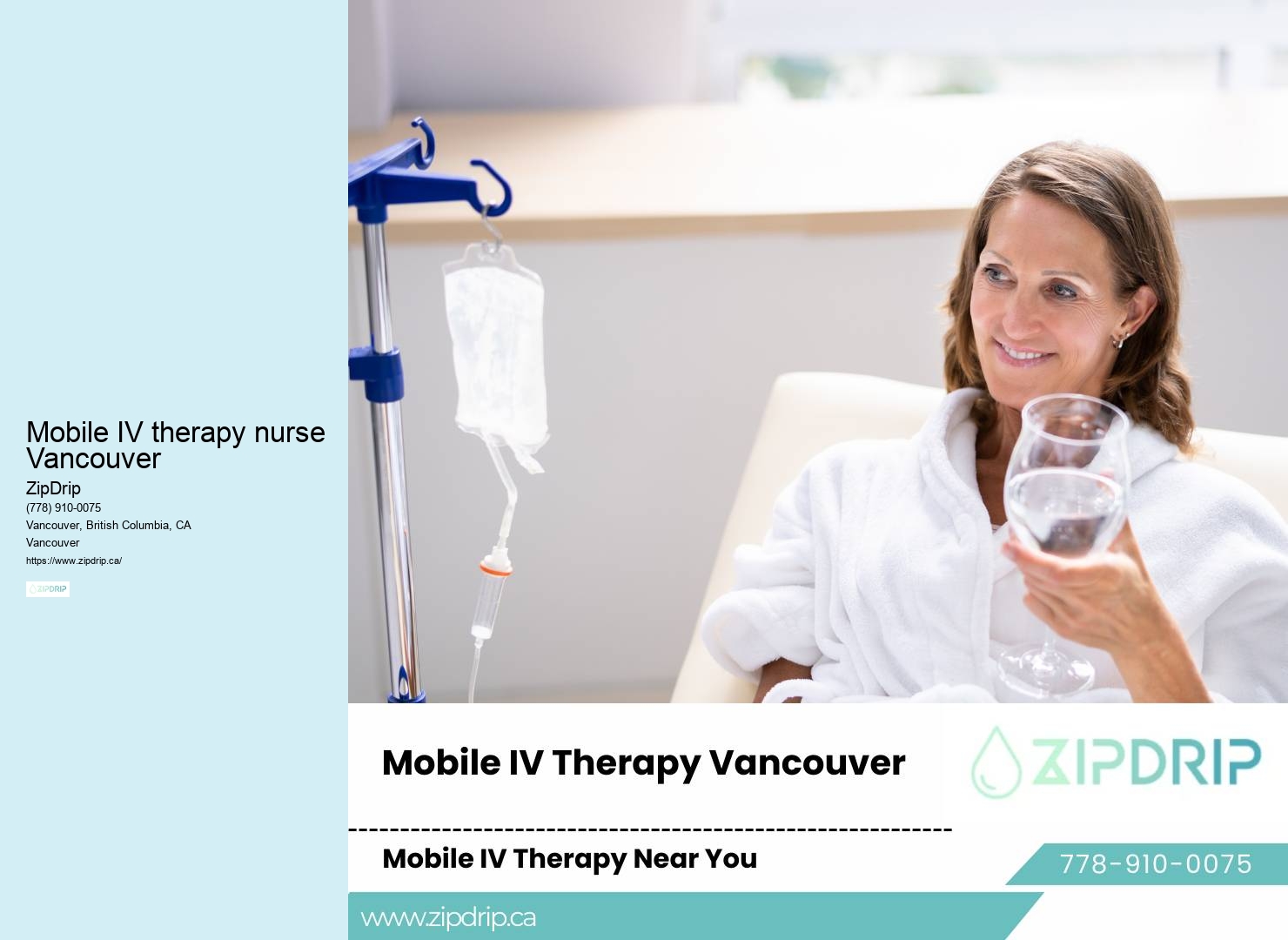 Mobile IV therapy nurse Vancouver's top mobile IV therapy services