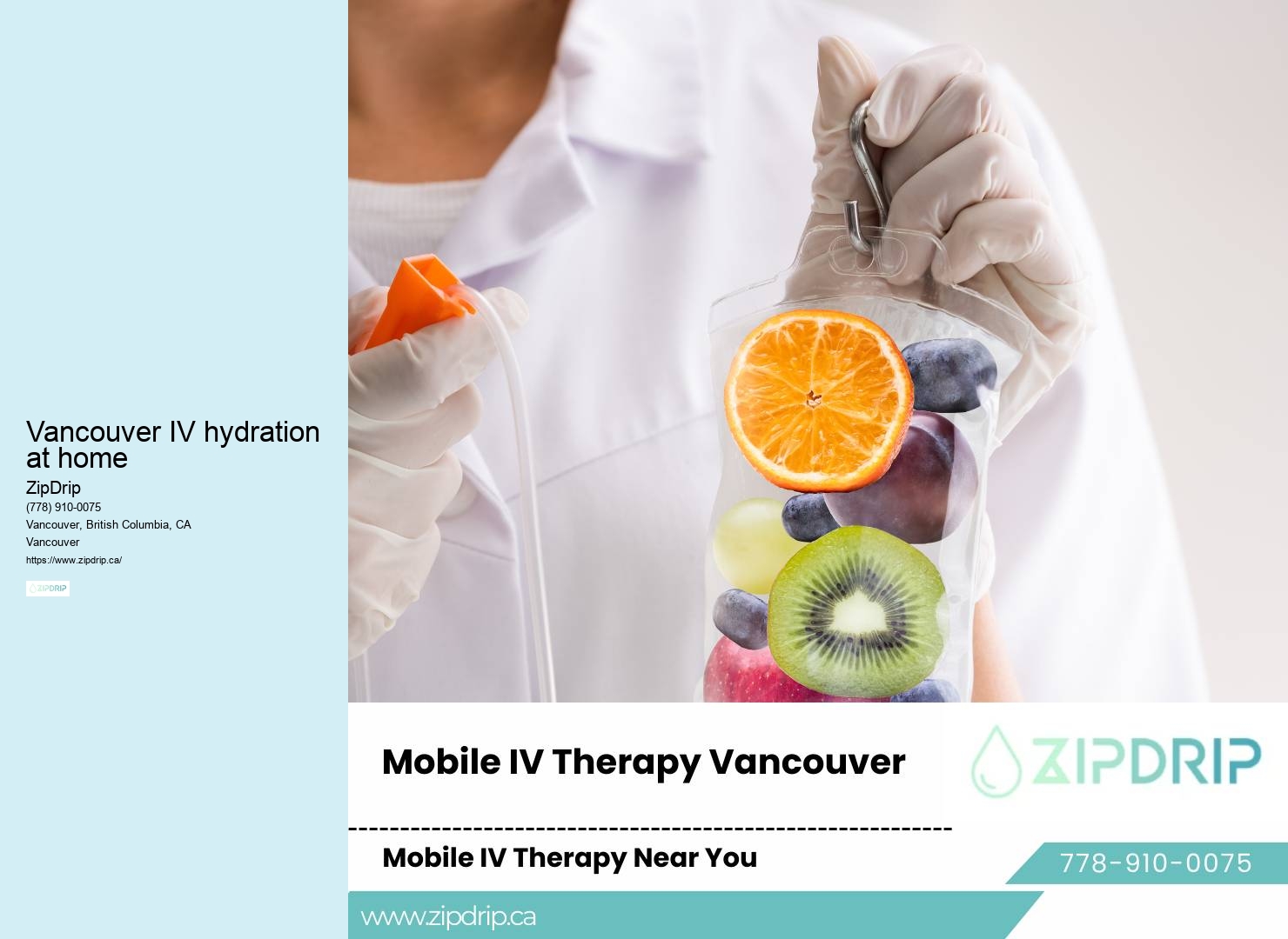 Home Wellness IV Drip Vancouver IV hydration at home