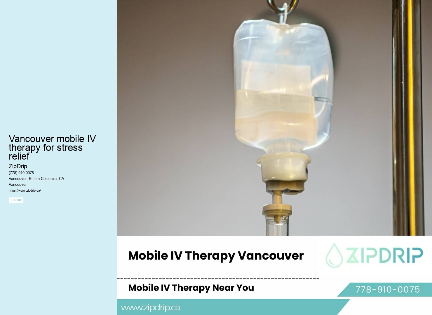 Vancouver mobile IV therapy for stress relief IV Drip Therapy
