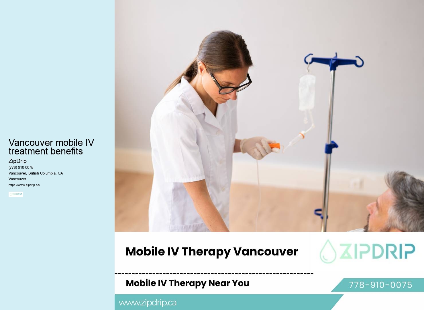 Vancouver mobile IV treatment benefits Mobile IV Infusion Therapy