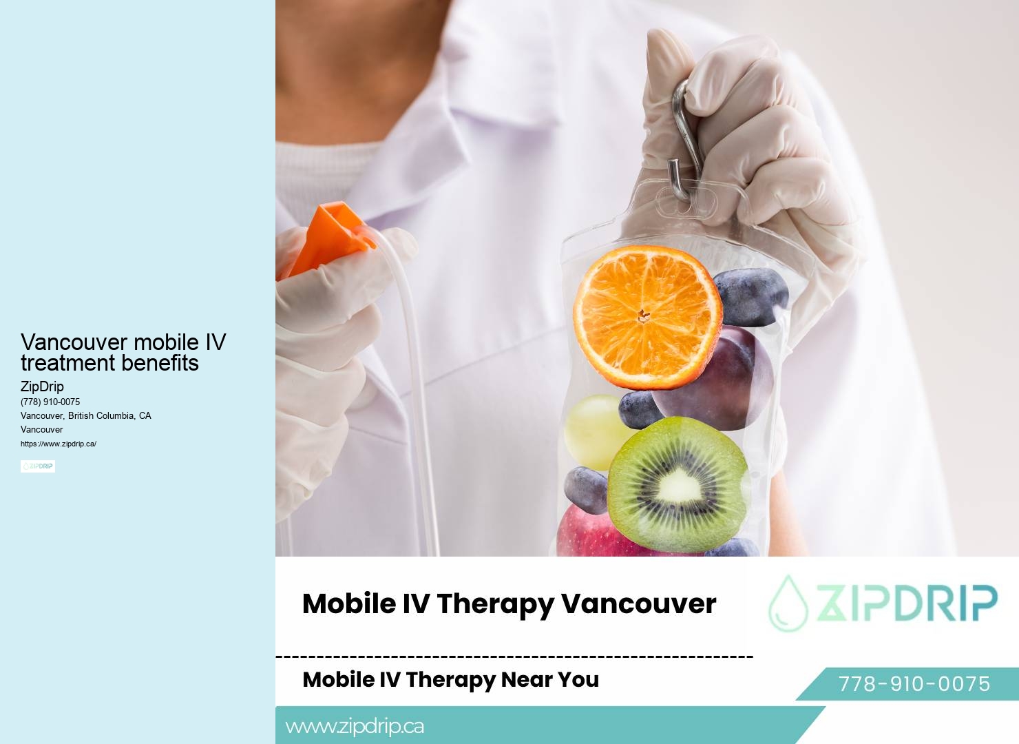 Personalized Mobile IV Treatments Vancouver mobile IV treatment benefits