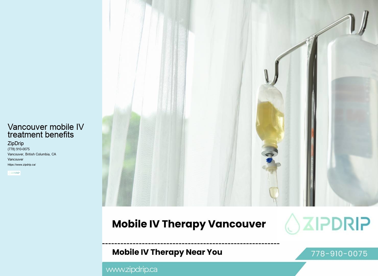 Mobile IV Health Boost Vancouver mobile IV treatment benefits